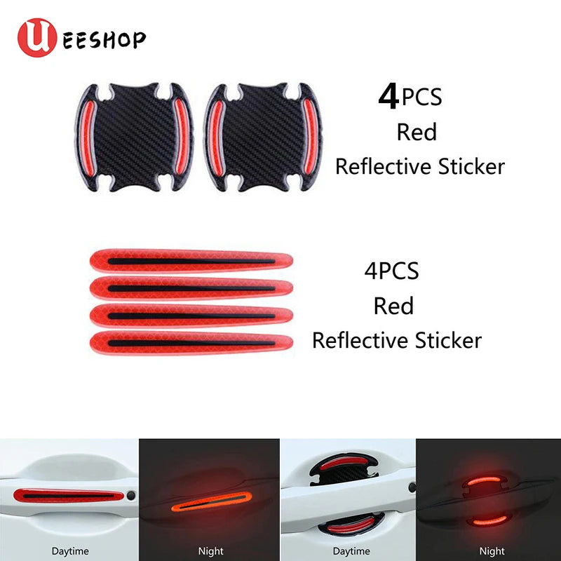 3D Car Reflective Sticker Tape Reflector 8pcs