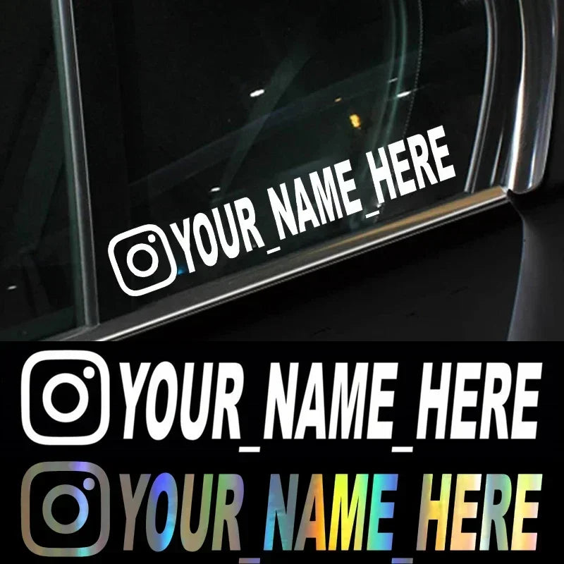 User Name Custom Personalized Instagram Vinyl Decals Instagram FACEBOOK Customization