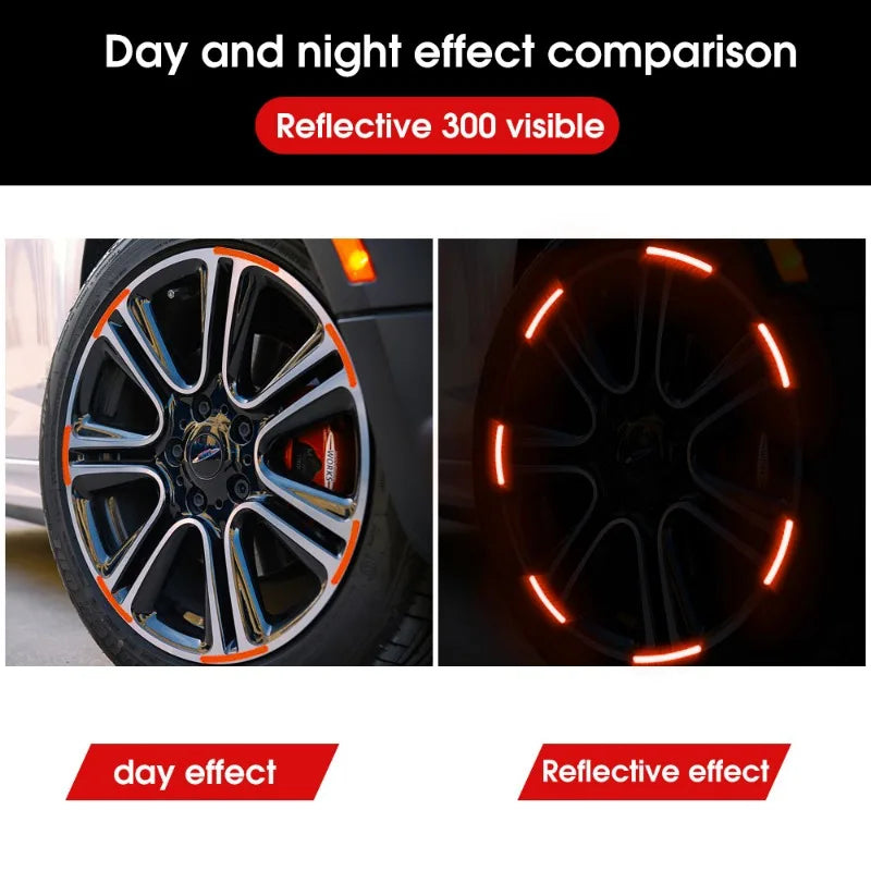 40/20pcs Car Wheel Tire Hub Reflective StripS