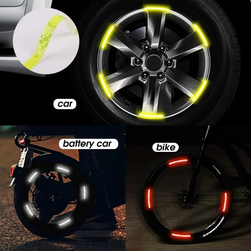 40/20pcs Car Wheel Tire Hub Reflective StripS